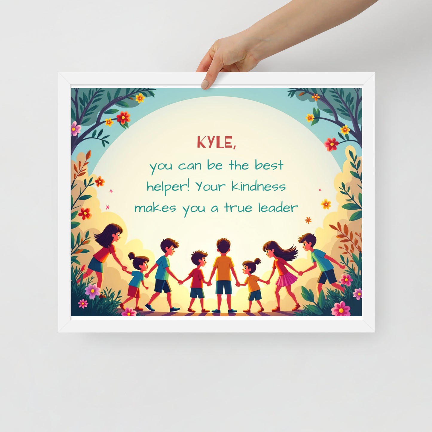 Leadership-themed personalized quote gift for kids designed to inspire futures and empower leaders.