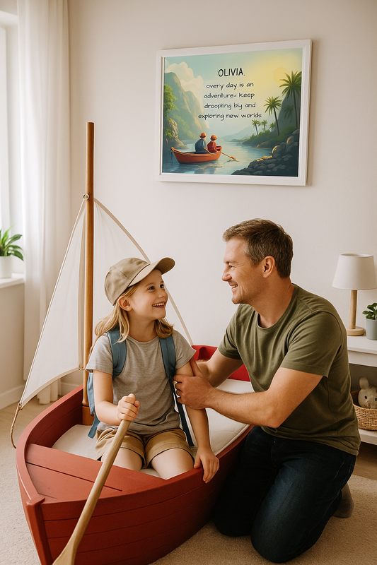 Personalized Adventure Quote Poster for Kids - Spark Imagination