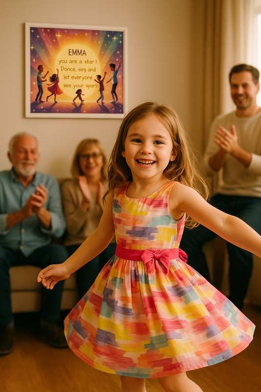 Personalized Performer Quote Poster for Kids - Shine Bright
