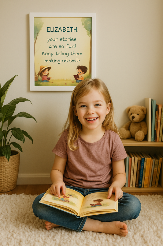 Personalized Storyteller Quote Poster for Kids - Spark Joy