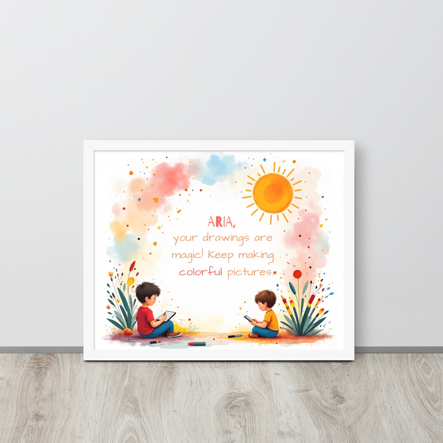 Creative personalized artist poster for kids designed to spark magical inspiration.
