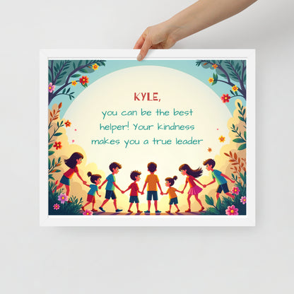 Leadership-themed personalized quote poster for kids designed to inspire futures and empower leaders.