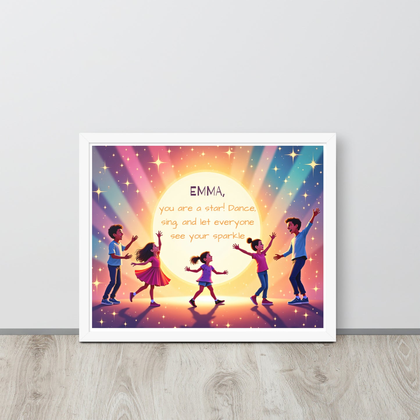 Motivational personalized performer poster for kids to inspire bright performances and confidence.